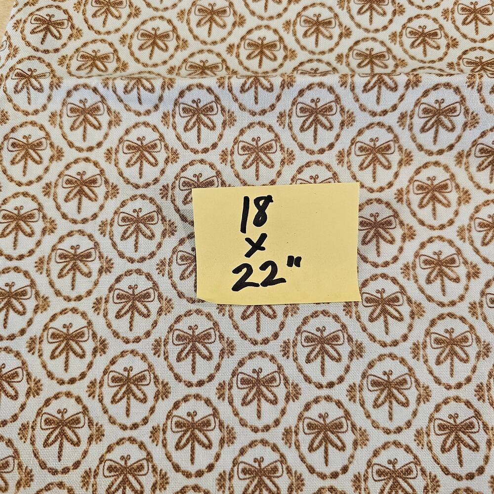 Cotton Fabric Assorted Quilt Craft Brown Tan Floral Animal Fall Leaves Lot of 11 - Picture 14 of 16